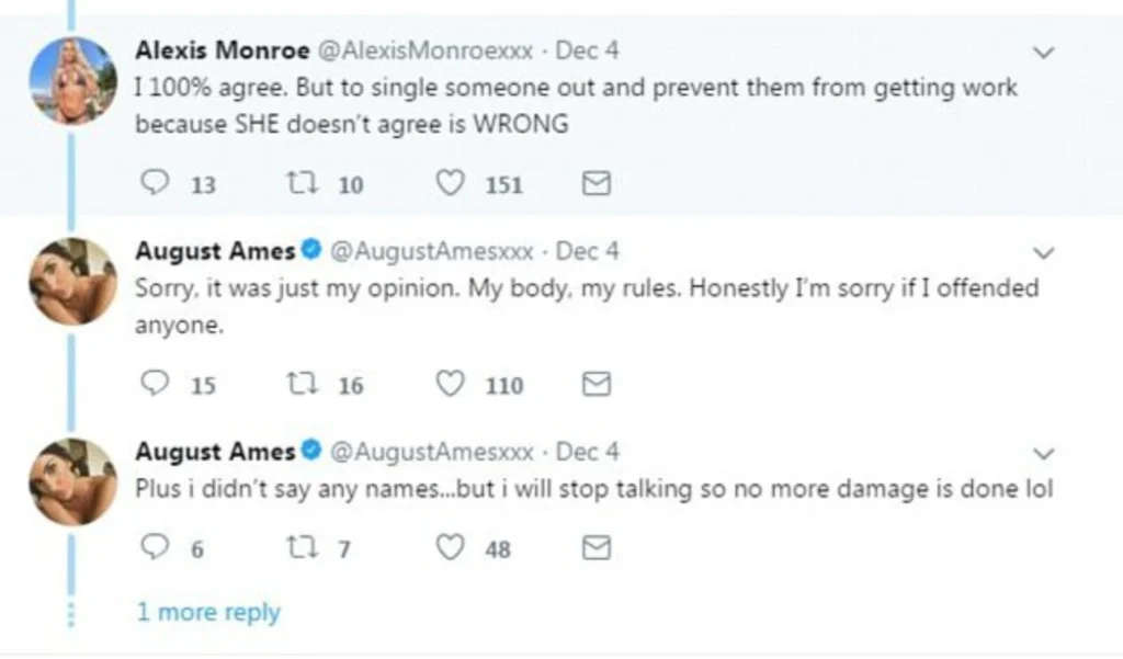 August Ames Tweets