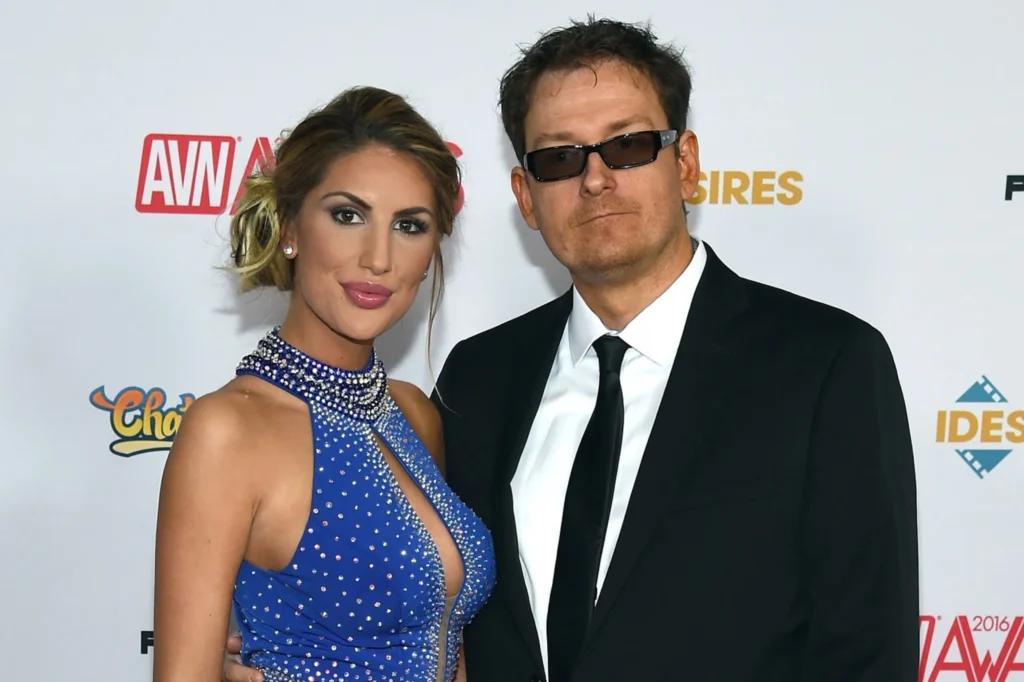 August Ames with husband Kevin Moore, an adult film producer