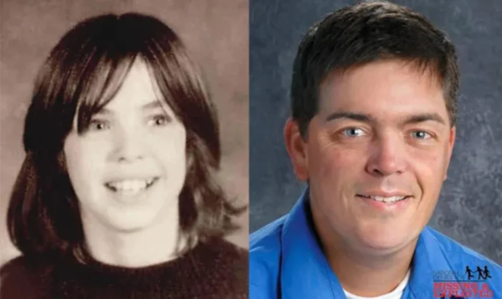 Scott Fandel at 13 (left) and age-progressed image