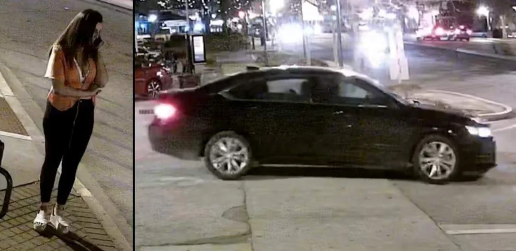 Footage of Samantha Josephson waiting for her Uber