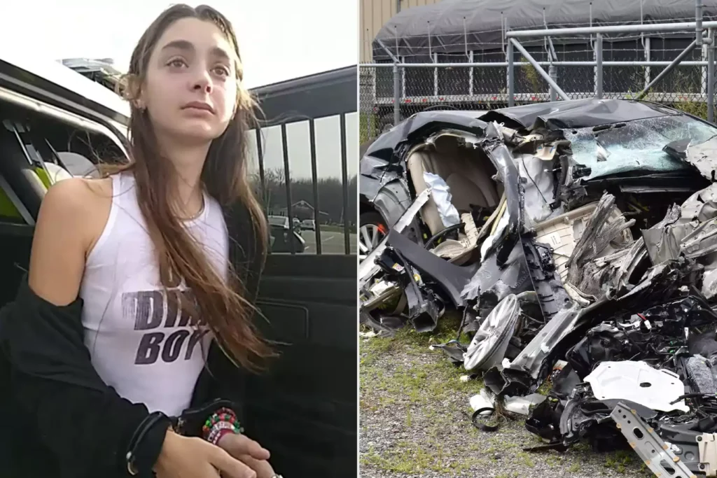 This was what was left of Mackenzie's Toyota Camry