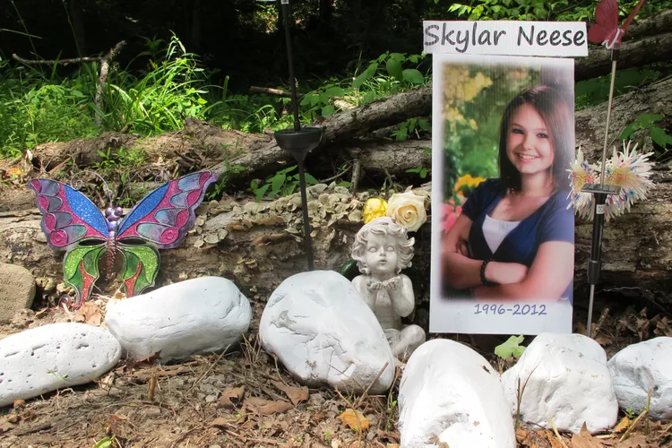 Skylar Neese memorial in Star City, West Virginia