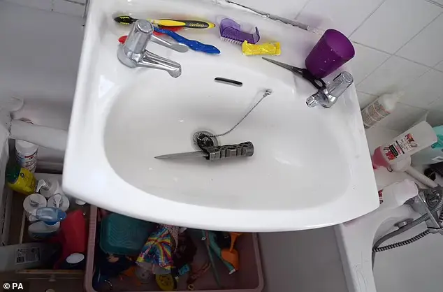 Groves kept many knives dotted around the house.