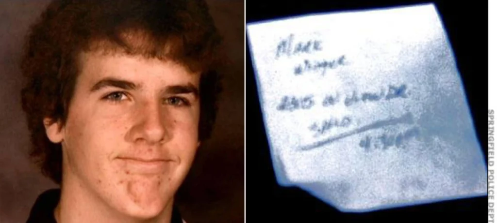 Harrington's note of Winger address.