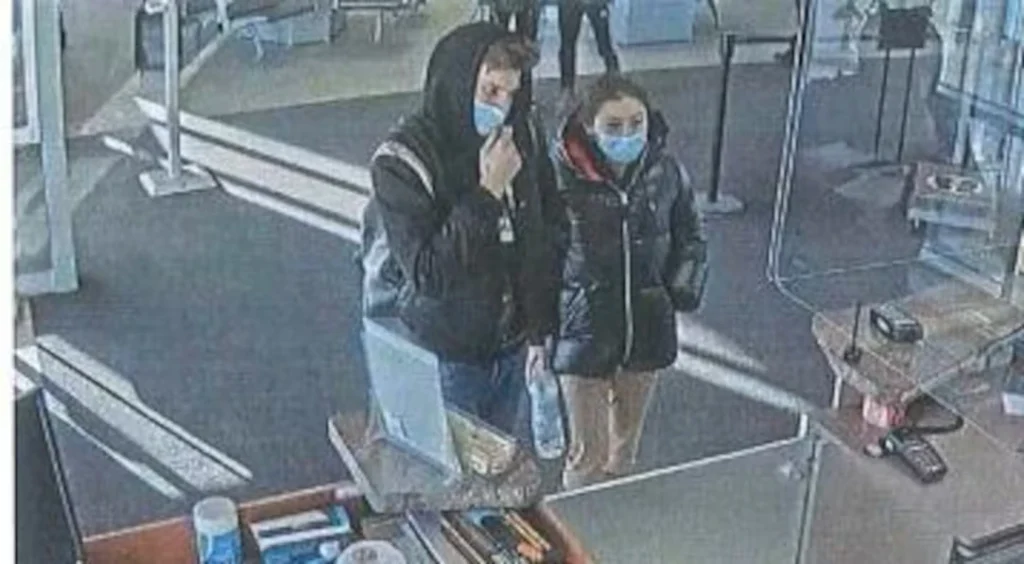 Oliver Karafa and Lucy Li at Dorval train station, days after the shooting