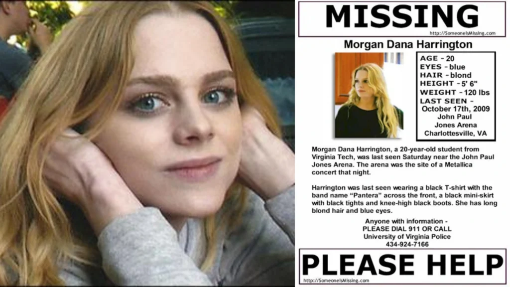 The Missing poster for Morgan Dana Harrington
