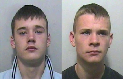 Mug shots of Brendan Harris and Ryan Herbert 