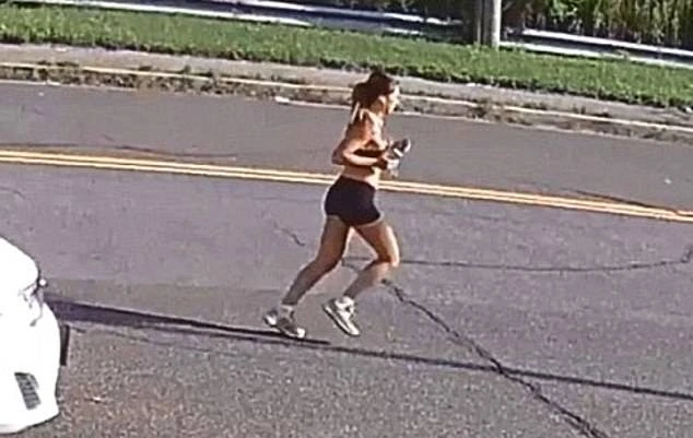 Karina Vetrano was captured running with black spandex shorts