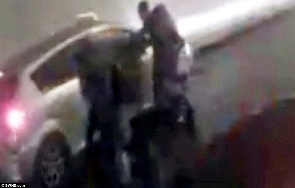 The pair got into a taxi