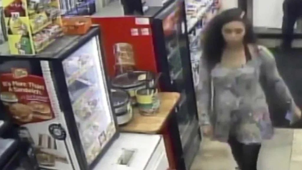 Surveillance images of Aniah from the night she disappeared