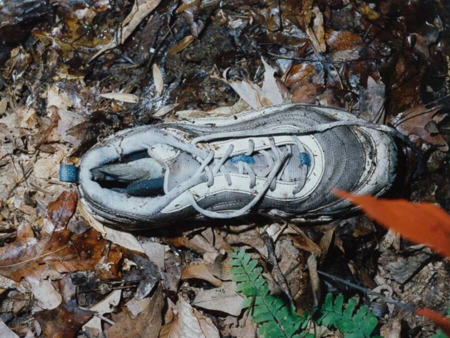One of Chandra Levy’s shoes, recovered in Rock Creek Park.