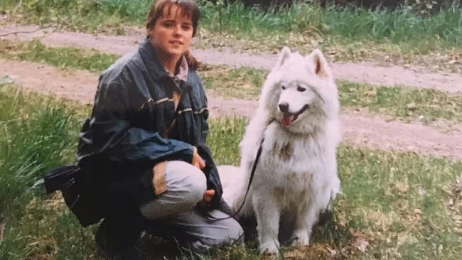 Helena Andersson with her dog Dunita
