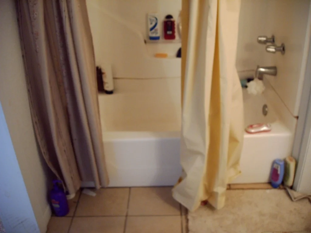 The bathroom where detectives believe Brittany’s killer took a shower.